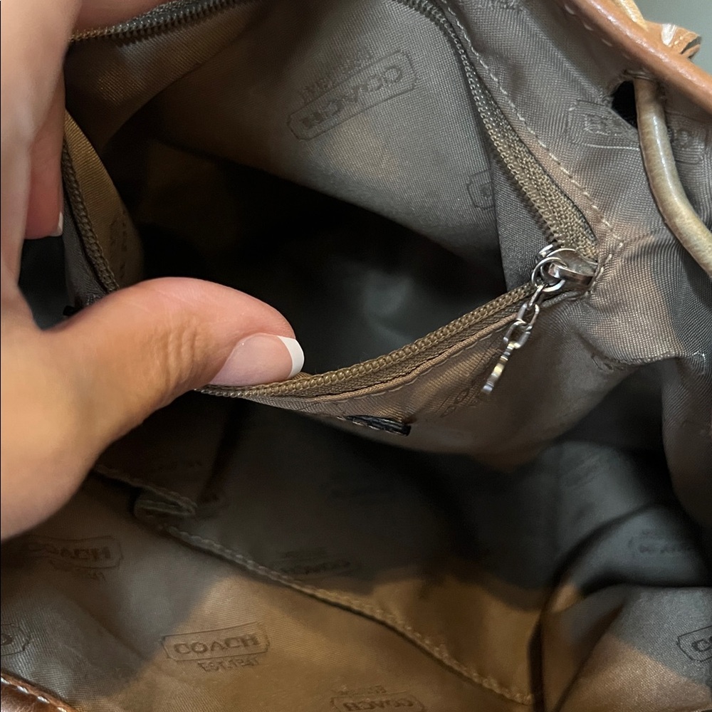 Vintage Coach Leather Buckle Backpack Bag - Picture 10 of 16